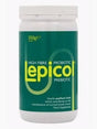 Lepicol prebiotic supplement container on a white background