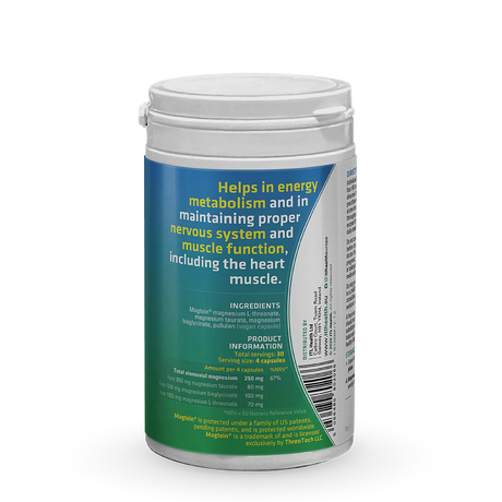 MAGtrio Magnesium Taurate, Bisglycinate & Threonate – 120 Capsules