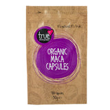 100-count pouch of True Natural Goodness Organic Maca Capsules.