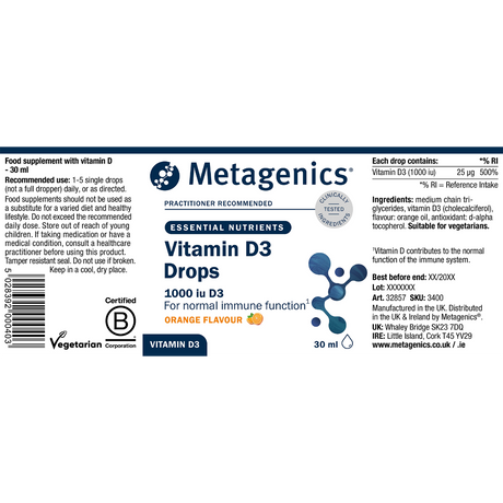 Metagenics Vitamin D3 Drops 30ml