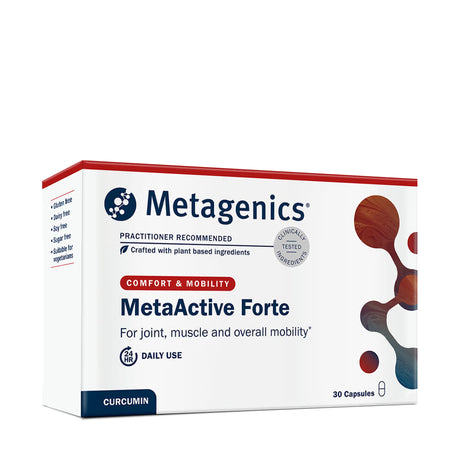 Metagenics MetaActive Forte capsules box for joint mobility.