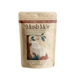 Mush Mór Lion's Mane mushroom powder pouch centered on a solid brown background.