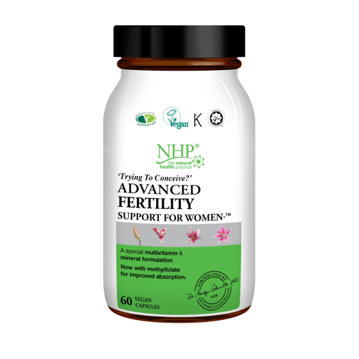 NHP Fertility Support For Women capsules by Dr Marilyn Glenville for reproductive health and preconception care 60 capsules.