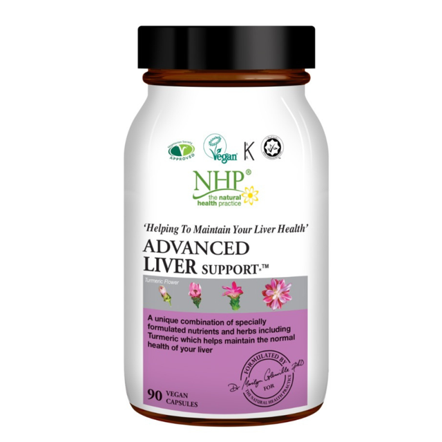 NHP Liver Support capsules by Dr Marilyn Glenville for detoxification and liver function with Milk Thistle 60 capsules.