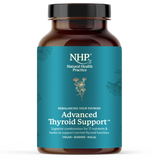 NHP Advanced Thyroid Support with 17 nutrients for thyroid function.