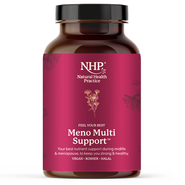 NHP Meno Multi Support for midlife and menopause nutrient health support.