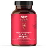 NHP Vitamin C Support for immune system health, featuring alkaline absorption.