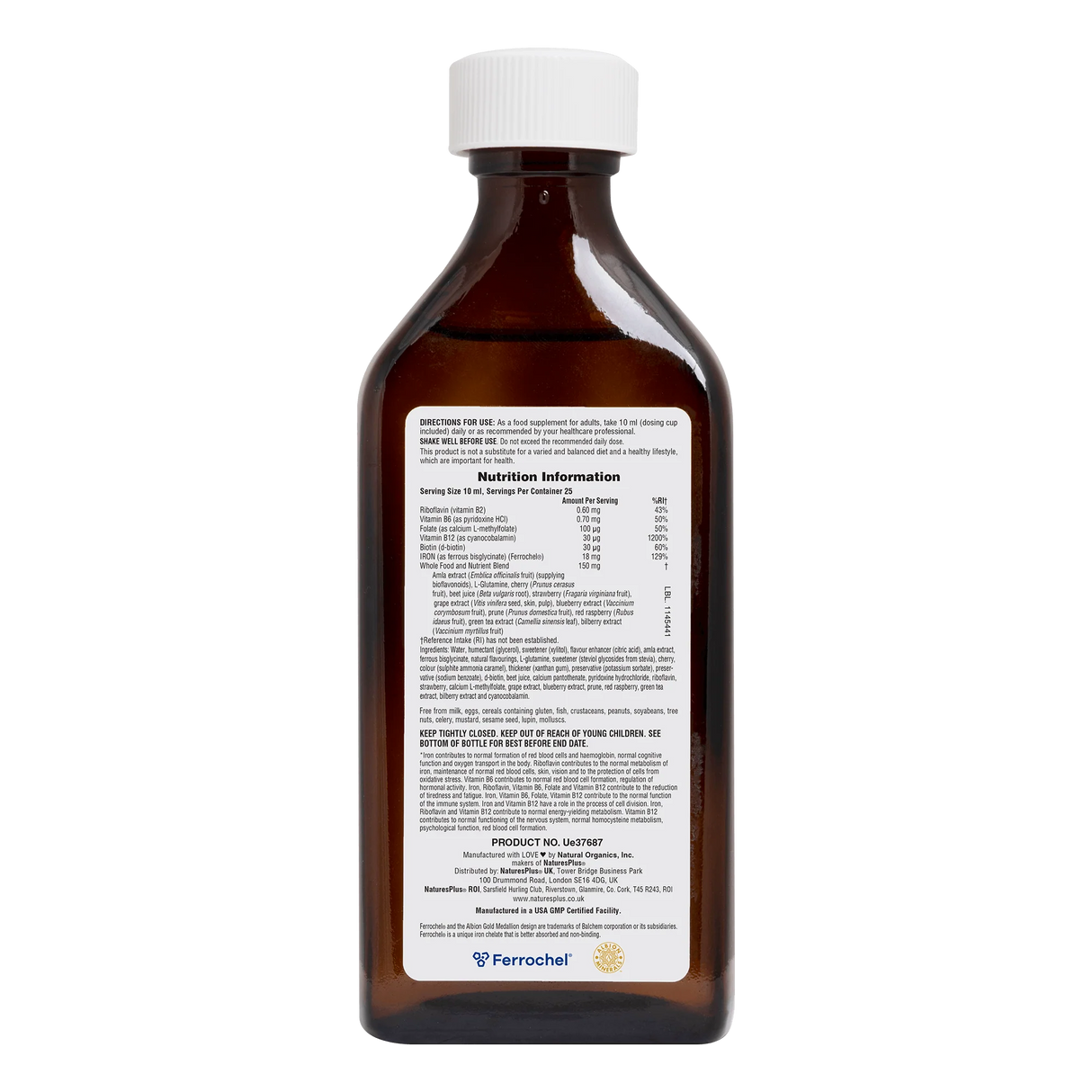 Nature’s Plus HEMA-PLEX® Liquid Iron – 237ml