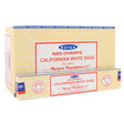 One box of Satya Nag Champa California White Sage Incense on a plain white background.