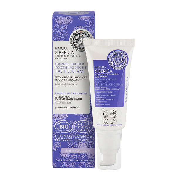 Natura Siberica Organic Certified Soothing Night Face Cream.