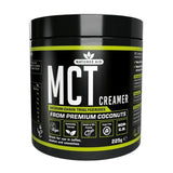 Natures Aid MCT Creamer, a 225g sugar-free, vegan, and non-GM powder sourced from premium coconuts for coffee and smoothies.