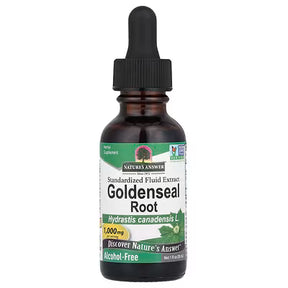 Nature’s Answer Goldenseal Root fluid extract 30ml alcohol free for immune defense and digestive health natural standardized herbal drops.