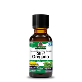 Method sweet coconut foaming hand wash in a grey-tinted pump bottle, followed by a bottle of Nature's Answer alcohol-free Oil of Oregano extract.