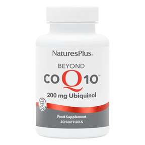Nature's Plus Beyond CoQ10 200mg 60 softgels maximum strength Ubiquinol supplement for heart health and cellular energy support.
