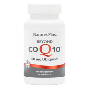 Nature's Plus Beyond CoQ10 50mg 90 softgels bioactive Ubiquinol supplement for heart health and cellular energy support.