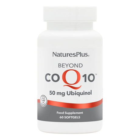 Nature's Plus Beyond CoQ10 50mg 90 softgels bioactive Ubiquinol supplement for heart health and cellular energy support.
