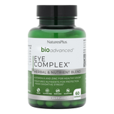 Nature's Plus BioAdvanced Eye Complex 60 vegan capsules with Lutein Zeaxanthin and Bilberry for vision and blue light support.