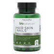 Nature's Plus BioAdvanced Hair Skin and Nails 60 vegan capsules with Biotin MSM and Silica for beauty and collagen support.