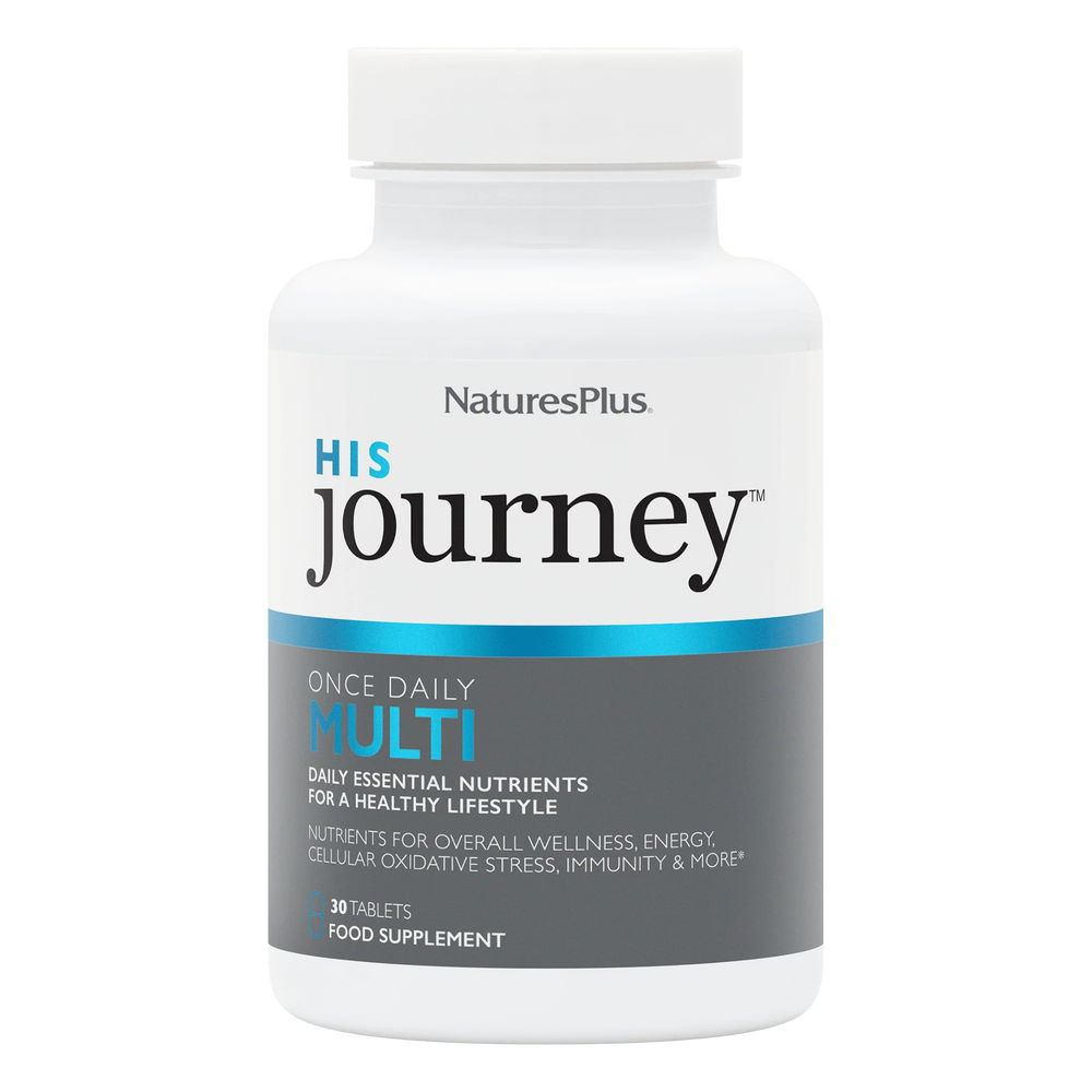 NaturesPlus His Journey Once Daily Multi supplement bottle on a white background