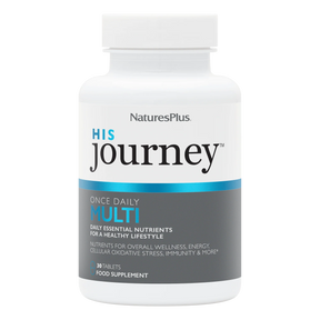 NaturesPlus His Journey Once Daily Multi supplement bottle on a white background