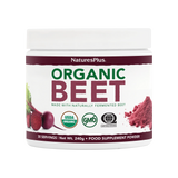 Nature's Plus Organic Beet Powder 150g pure whole food supplement for circulation energy and cardiovascular support.