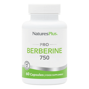 Nature's Plus Pro Berberine 750mg 60 vegan capsules high potency supplement for blood sugar and metabolic support.