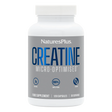 A white bottle of NaturesPlus Creatine Micro-Optimised food supplement with a gray and blue label, shown on a plain white background.