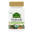 Natures Plus Garden Vitamin D&K vegan formula