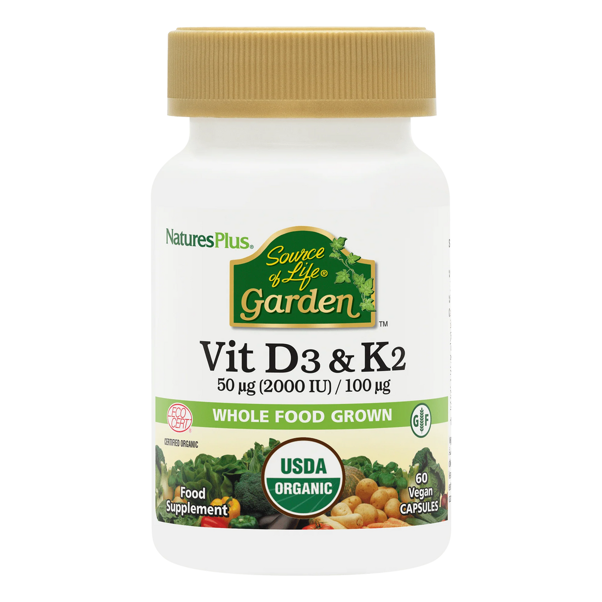 Natures Plus Garden Vitamin D&K vegan formula
