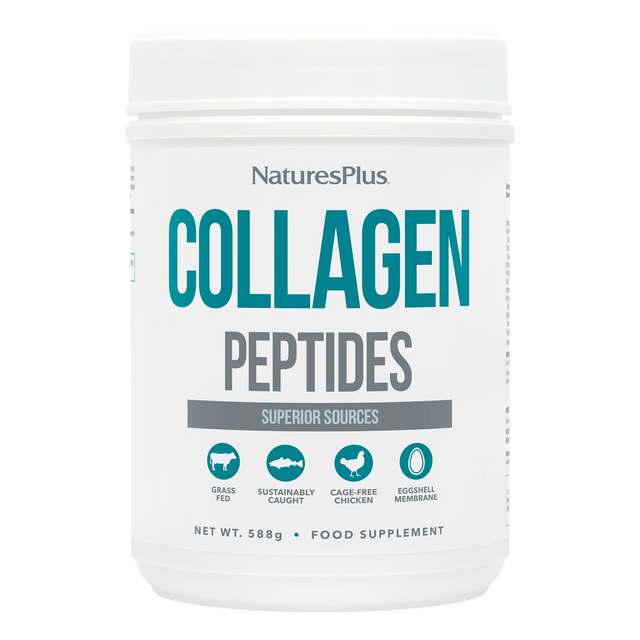 NaturesPlus Collagen Peptides container on a white background