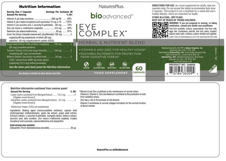 Nature’s Plus BioAdvanced Eye Complex 60 caps