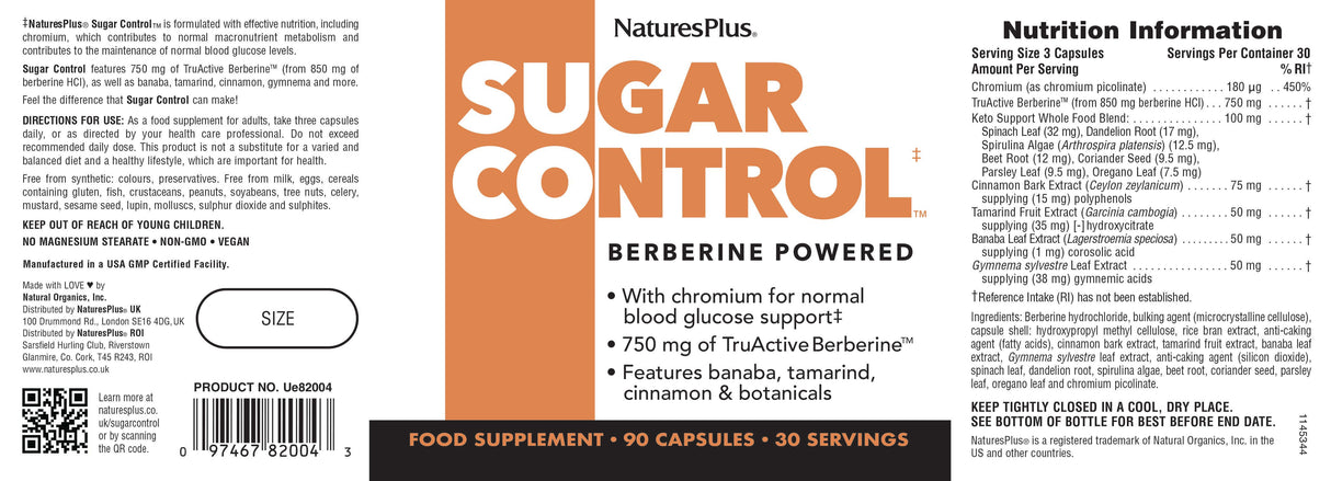 Natures Plus Keto Living Sugar Control 90 caps