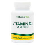 NaturesPlus Vitamin D3 supplement bottle on a white background