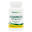 NaturesPlus Vitamin D3 supplement bottle on a white background
