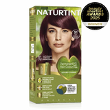 Naturtint Permanent Hair Colour Gel in 5N Light Chestnut Brown and 5M Light Mahogany Chestnut, featuring 100% grey coverage and an ammonia-free formula.