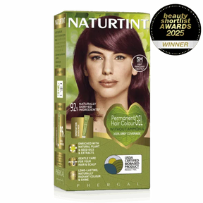 Naturtint Permanent Hair Colour Gel in 5N Light Chestnut Brown and 5M Light Mahogany Chestnut, featuring 100% grey coverage and an ammonia-free formula.