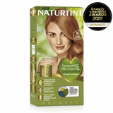 Naturtint Permanent Hair Colour Gel in 8G Sandy Golden Blonde and 8C Copper Blonde, featuring 100% grey coverage and an ammonia-free formula, recognized as a Beauty Shortlist Awards 2025 winner.