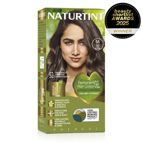 Naturtint Permanent Hair Colour Gel in 6G Dark Golden Blonde and 6A Dark Ash Blonde, featuring 100% grey coverage and an ammonia-free formula.
