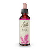 Bach Original Flower Remedies Pine dropper bottle with pink floral product label.