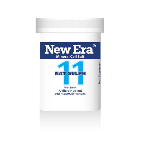New Era 11 Nat Sulph mineral cell salt 240 tablets.