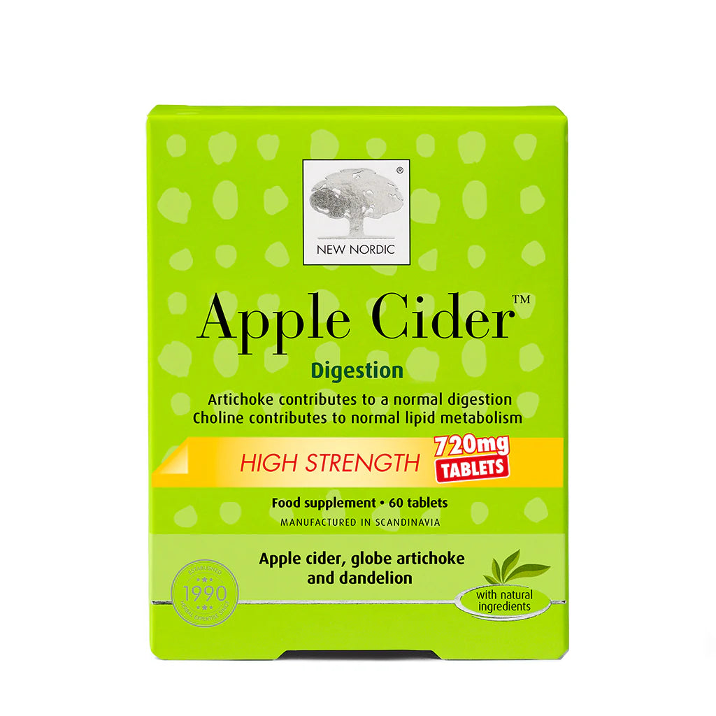 New Nordic Apple Cider Digestion 720mg high strength food supplement tablets.