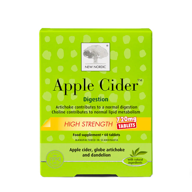 New Nordic Apple Cider Digestion 720mg high strength food supplement tablets.