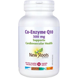 New Roots Herbal Co-Enzyme Q10 300mg cardiovascular health supplement capsules white jar.