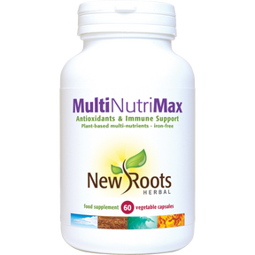 New Roots Herbal MultiNutriMax Antioxidants & Immune Support supplement vegetable capsules white jar.