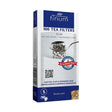 Finum box of 100 slim tea filters with easy-fill flap and expanding base.
