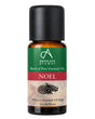 Absolute Aromas Noel is a festive essential oil blend for the home, packaged in an amber glass bottle with a black cap.