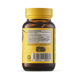 The back label of a Taka Turmeric supplement bottle showing product information, ingredients, and a barcode.