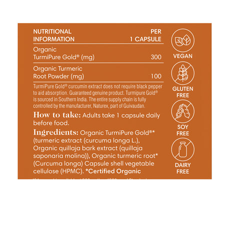 One Nutrition Organic Turmeric Max 30 Capsules