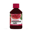 A 500ml bottle of Optima Concentrated Pomegranate Juice food supplement, featuring a deep red liquid and a matching red cap.