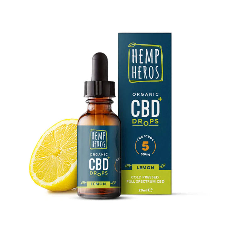 Organic CBD Drops Full Spectrum CBD Drops Lemon 20ml